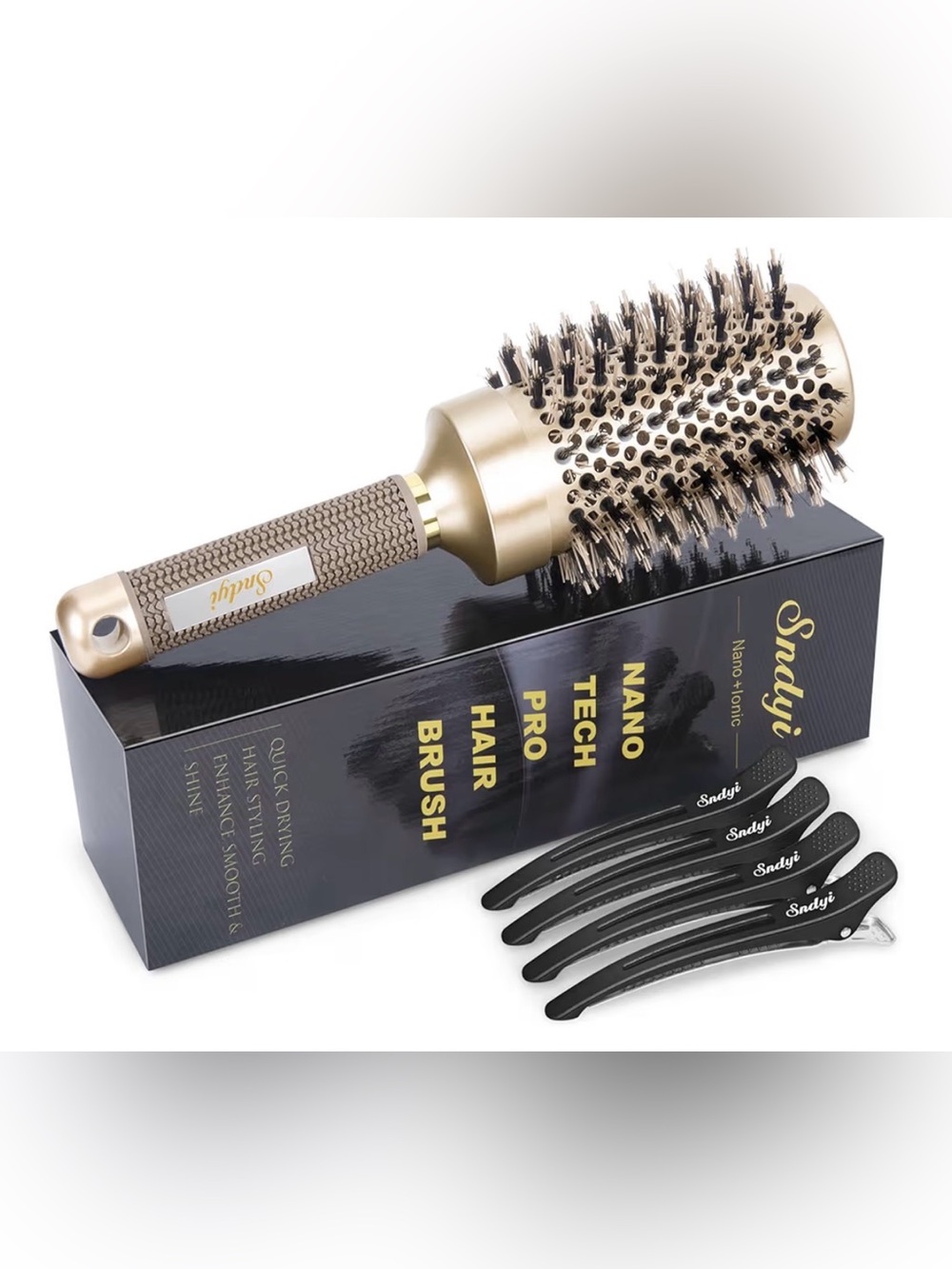 Gold Round Nano-Tech Pro Hair Brush